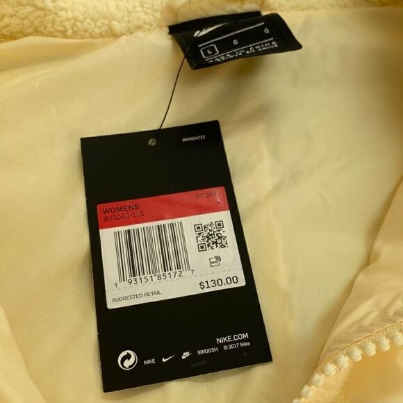 Nike Sportswear NSW Full Zip Sherpa Track Womens Jacket BV3040-115 size Large - Picture 11 of 11